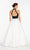 Alyce Paris - 60391 Two Tone Beaded High Halter Mikado A-line Dress In Black and White