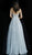 Jovani - 60393 Beaded Strapless Pleated Ballgown In Silver