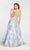 Alyce Paris - 60396 Lace Applique Strapless Ballgown In Purple and Gold