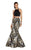 Alyce Paris - 60398 Two Piece High Halter Printed Mermaid Gown