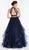 Alyce Paris - 60406 Two Piece High Halter Embroidered Ballgown In Blue