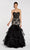 Alyce Paris - 60409 Two Tone Lace Sweetheart Ruffled Mermaid Dress In Black and Neutral