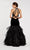Alyce Paris - 60411 Velvet Halter Ruffled Mermaid Dress In Black