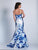 Dave & Johnny - A6042 Subtle Sweetheart Floral Mermaid Gown in Print