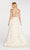Alyce Paris - 60437 Two Piece Lace Halter Brocade A-line Dress In Gold
