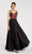 Alyce Paris - 60460 Floral Embroidered Deep V-neck A-line Dress In Black and Red