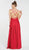 Alyce Paris - 60450 Plunging V-Neck Gown with Slit In Red