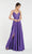 Alyce Paris - 60453 Sleeveless V Neck Sexy Satin A-Line Gown In Purple