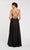Alyce Paris - 60460 Floral Embroidered Deep V-neck A-line Dress In Black and Red