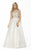 Jolene Collection - 15000 Illusion Bodice A-Line Gown In White