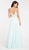 Alyce Paris - 60463 Embroidered Plunging A-Line Evening Gown In Green and Pink