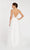Alyce Paris - 60466 Embroidered Deep V-neck Tulle A-line Dress In White and Pink
