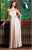 Daymor Couture - 6046 High Halter Neck Evening Gown in Neutral