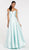 Alyce Paris - 60499 Ribbon Sleeves Off Shoulder Mikado Prom Gown In Green