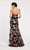 Alyce Paris - 60508 Floral Printed Semi-Sweetheart Mermaid Dress In Black and Print