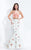 Rachel Allan  - 6050 Lace Floral Mermaid Dress in Pink