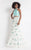 Rachel Allan  - 6050 Lace Floral Mermaid Dress in Green