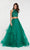 Alyce Paris - 60514 Two Piece Bead Embellished High Halter Gown In Green