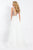 Rachel Allan  - 6051 Beaded Sheer High Halter A-line Dress in White