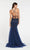 Alyce Paris - 60521 Beaded Plunging V-neck Tulle Mermaid Dress In Blue