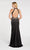 Alyce Paris - 60522 Beaded Plunging Halter V-neck Trumpet Dress In Black
