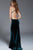 60527 Embellished Halter Velvet Sheath Dress