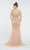 Alyce Paris - 60527 Plunging V-neck Beaded Tulle Mermaid Dress In Pink