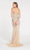 Alyce Paris - 60529 Strapless Beaded Tulle Sheath Dress In Neutral