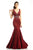 Johnathan Kayne - 6052 Crystal Festooned Mermaid Gown in Red