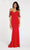 Alyce Paris - 60474 Off-Shoulder Fitted Evening Dress In Red