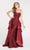 Alyce Paris - 60496 Sequin Embellished Strapless Ruffled Gown In Red