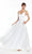 Alyce Paris - 60505 Fitted V-Neck Pleated A-Line Evening Gown In White