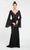 Alyce Paris - 60482 Embellished Lace Long Bell Sleeve Trumpet Dress In Black