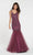 Alyce Paris - 60533 Beaded V-Neck Trumpet Evening Gown In Black and Red
