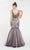 Alyce Paris - 60533 Beaded V-Neck Trumpet Evening Gown In Gray
