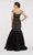 Alyce Paris - 60535 Hand beaded Tulle Off-Shoulder Mermaid Gown In Black and Gold