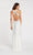 Alyce Paris - 60537 Fitted Jewel Neck Sleeveless Sheath Evening Gown In Silver and White