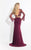 Rachel Allan  - 6053 Two Piece Deep V-neck Sheath Dress in Black and Red