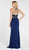 Alyce Paris - 60544 Two-Piece Beaded Halter Bodice Long Gown In Blue