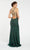 Alyce Paris - 60545 Beaded Tulle Deep V-neck Trumpet Dress In Green