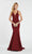 Alyce Paris - 60550 Plunging Halter Mermaid Evening Dress In Red