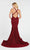 Alyce Paris - 60550 Plunging Halter Mermaid Evening Dress In Red