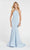 Alyce Paris - 60551 Halter Fitted Glitter Jersey Mermaid Evening Dress In Blue