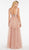 Alyce Paris - 60562 Plunging Sweetheart Glitter Tulle Gown In Pink and Gold