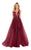 Alyce Paris - 60562 Plunging Sweetheart Glitter Tulle Gown in Red