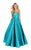 Alyce Paris - 60564 Shimmering Sleeveless High Slit A-Line Gown in Green