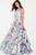60570 Two-Piece Sleeveless Printed Ballgown