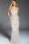 60653 Scallop Motif Beaded Sheath Long Gown