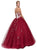 Eureka Fashion - Floral Applique Strapless Sweetheart Evening Gown