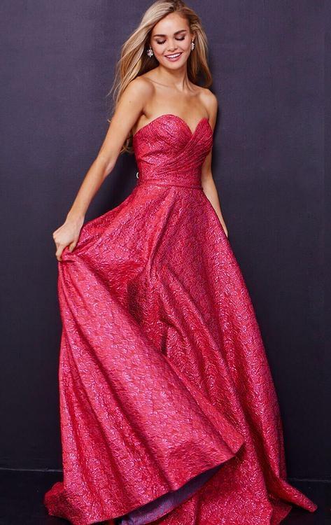 45061 Strapless Sweetheart A-line Dress